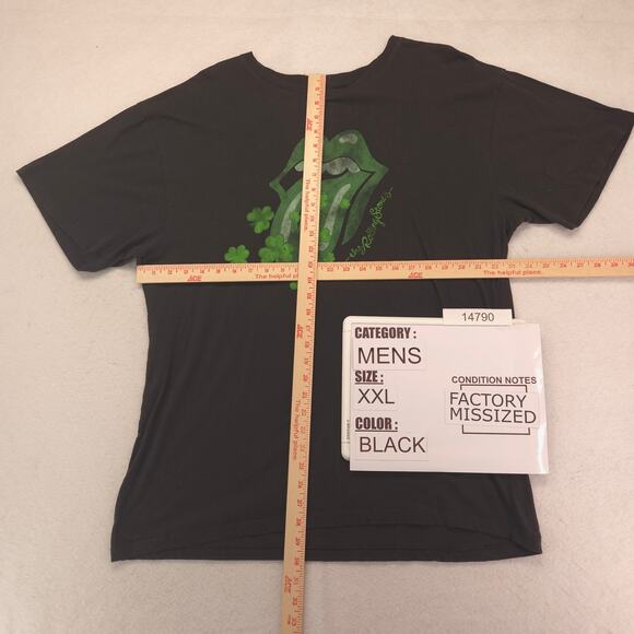 The Rolling Stones Band Crew Neck Short Sleeve T Shirt Mens Size 2XL Black - Picture 4 of 8
